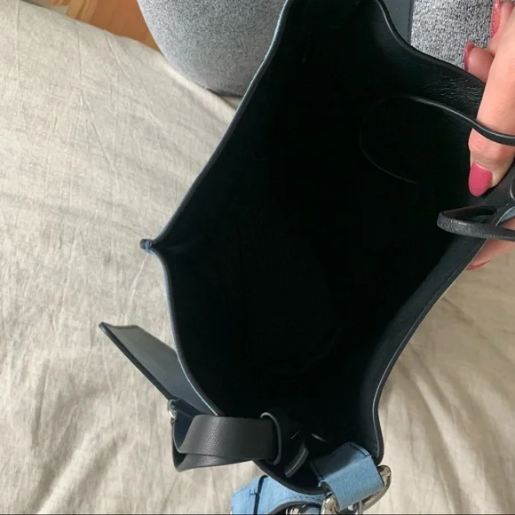 Acne Studios Light Blue Suede Bucket Shoulder Bag - Picture 4 of 5